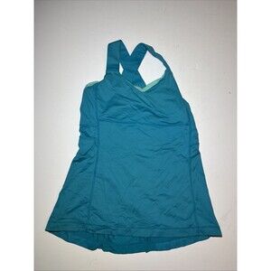 Lululemon Aqua Blue Racerback Tanktop With A Built In Bra Size 6